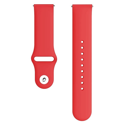 Monochrome Silicone Watch Band for Samsung Galaxy Watch Active 2 22mm(red) - Watch Bands by buy2fix | Online Shopping UK | buy2fix