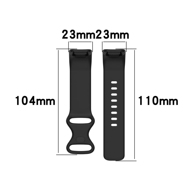 For Fitbit Charge 5 Monochromatic Silicone Watch Band, Size：Large Size(Sand pink) - Watch Bands by buy2fix | Online Shopping UK | buy2fix
