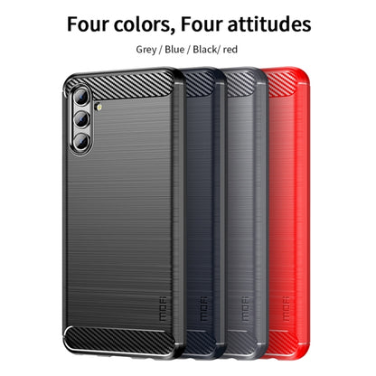 For Samsung Galaxy A13 5G MOFI Gentleness Series Brushed Texture Carbon Fiber Soft TPU Case(Blue) - Galaxy Phone Cases by MOFI | Online Shopping UK | buy2fix