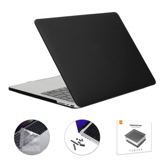 ENKAY Hat-Prince 3 in 1 Matte Laptop Protective Case + TPU Keyboard Film + Anti-dust Plugs Set for MacBook Pro 14.2 inch A2442 2021/A2779 2023, Version:US Version(Black) - MacBook Pro Cases by ENKAY | Online Shopping UK | buy2fix