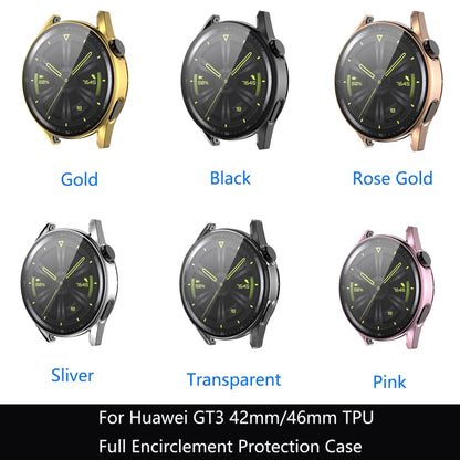 For Huawei GT3 42mm Electroplated Shockproof TPU Soft Case(Black) - Watch Cases by buy2fix | Online Shopping UK | buy2fix