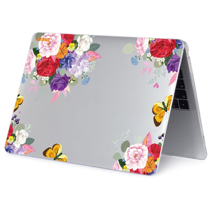 ENKAY Flower Series Pattern Laotop Protective Crystal Case For MacBook Pro 13.3 inch A2251 / A2289 / A2338 2020(Rose) - MacBook Pro Cases by ENKAY | Online Shopping UK | buy2fix