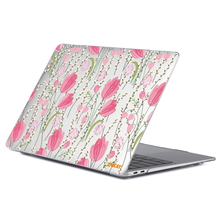 ENKAY Flower Series Pattern Laotop Protective Crystal Case For MacBook Pro 13.3 inch A2251 / A2289 / A2338 2020(Tulips) - MacBook Pro Cases by ENKAY | Online Shopping UK | buy2fix