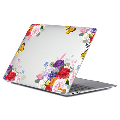 ENKAY Flower Series Pattern Laotop Protective Crystal Case For MacBook Pro 14.2 inch A2442 (2021)(Rose) - MacBook Pro Cases by ENKAY | Online Shopping UK | buy2fix