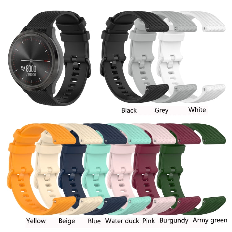 For Xiaomi Watch S1 22mm Checkered Silicone Watch Band(White) - Watch Bands by buy2fix | Online Shopping UK | buy2fix