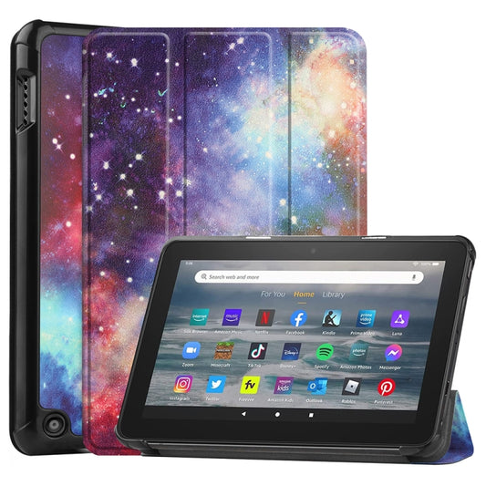 For Amazon Fire 7 12th 2022 JSM Smart Leather Tablet Case(Galaxy) - Amazon by jumper | Online Shopping UK | buy2fix