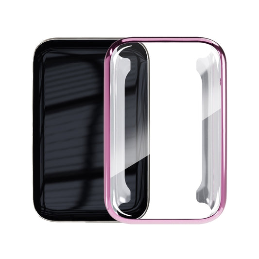 For Xiaomi Mi Band 7 Pro ENKAY Hat-Prince Full Coverage Electroplated TPU Screen Protection Case(Pink) - Watch Cases by ENKAY | Online Shopping UK | buy2fix
