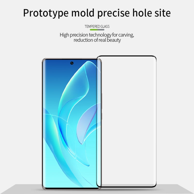 For Honor 80 PINWUYO 9H 3D Hot Bending Tempered Glass Film(Black) - Honor Tempered Glass by PINWUYO | Online Shopping UK | buy2fix