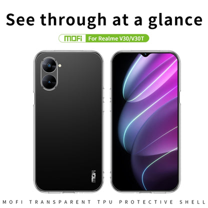 For Realme V30 / V30T MOFI Ming Series Ultra-thin TPU Phone Case(Transparent) - Realme Cases by MOFI | Online Shopping UK | buy2fix