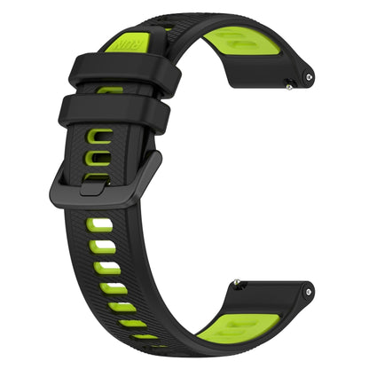 For Honor Watch GS 3i 22mm Sports Two-Color Silicone Watch Band(Black+Green) - Watch Bands by buy2fix | Online Shopping UK | buy2fix