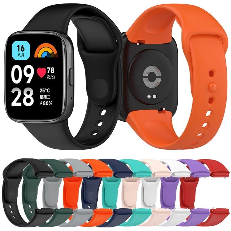 For Redmi Watch 3 Lite Sports Solid Color Silicone Replacement Watch Band(Red) - Watch Bands by buy2fix | Online Shopping UK | buy2fix