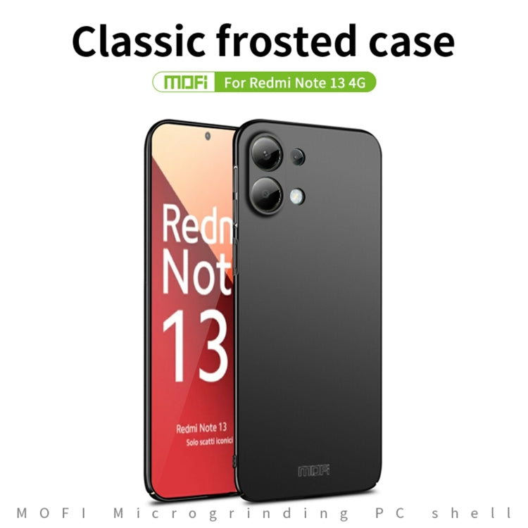 For Xiaomi Redmi Note 13 4G MOFI Micro-Frosted PC Ultra-thin Hard Phone Case(Red) - Xiaomi Cases by MOFI | Online Shopping UK | buy2fix