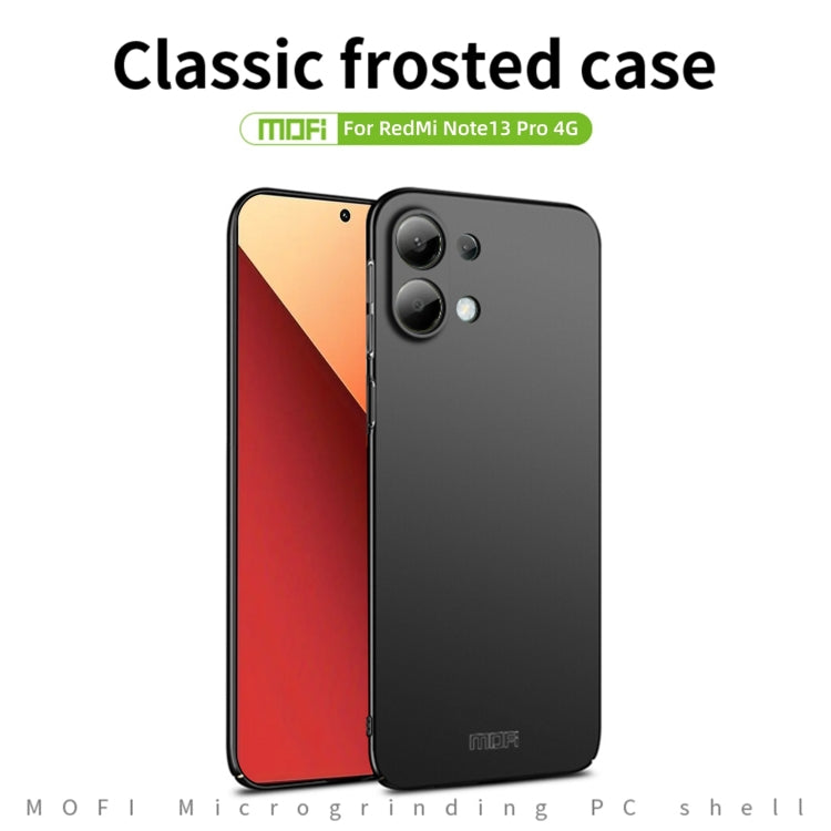 For Xiaomi Redmi Note 13 Pro 4G MOFI Micro-Frosted PC Ultra-thin Hard Phone Case(Blue) - Note 13 Pro Cases by MOFI | Online Shopping UK | buy2fix