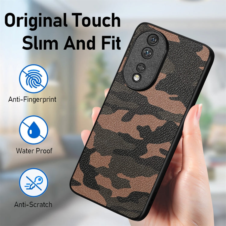 For Honor 80 SE Camouflage Leather Back Cover Phone Case(Yellow) - Honor Cases by buy2fix | Online Shopping UK | buy2fix