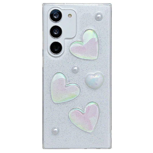 For Samsung Galaxy S21+ 5G Love Epoxy TPU Protective Case(Transparent) - Galaxy S21+ 5G Cases by buy2fix | Online Shopping UK | buy2fix
