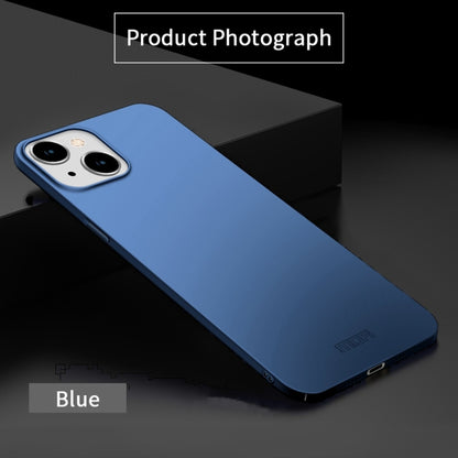 For iPhone 15 MOFI Frosted PC Ultra-thin Hard Phone Case(Blue) - iPhone 15 Cases by MOFI | Online Shopping UK | buy2fix