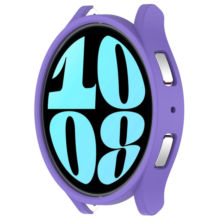 For Samsung Galaxy Watch 6 40mm Half Coverage Hollow PC Watch Protective Case(Purple) - Watch Cases by buy2fix | Online Shopping UK | buy2fix