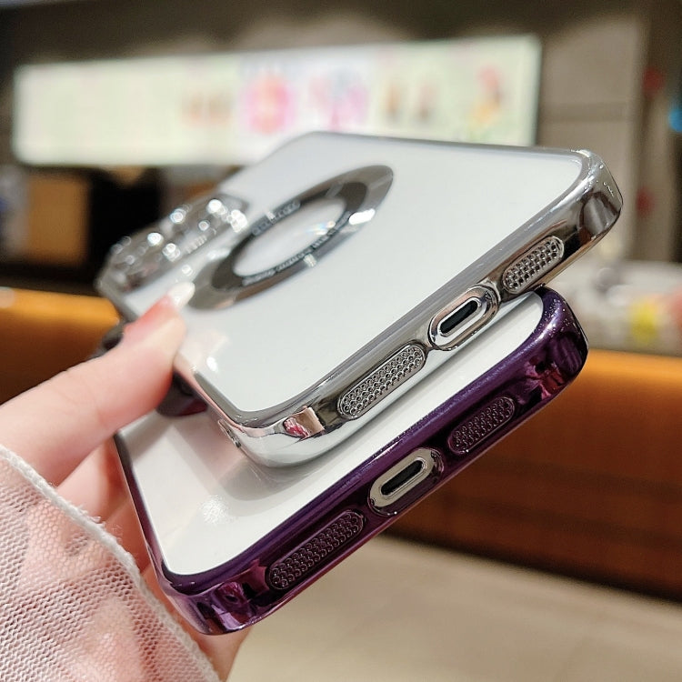 For iPhone 16 Plus Electroplating Magsafe TPU Phone Case(Purple) - iPhone 16 Plus Cases by buy2fix | Online Shopping UK | buy2fix