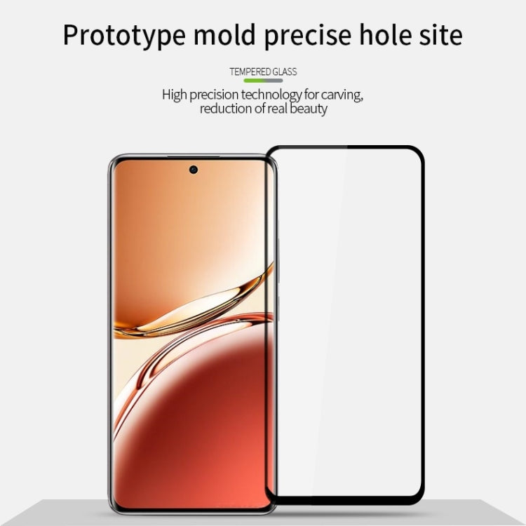 For OPPO A3 Pro India PINWUYO 9H 2.5D Full Screen Tempered Glass Film(Black) - OPPO Tempered Glass by PINWUYO | Online Shopping UK | buy2fix