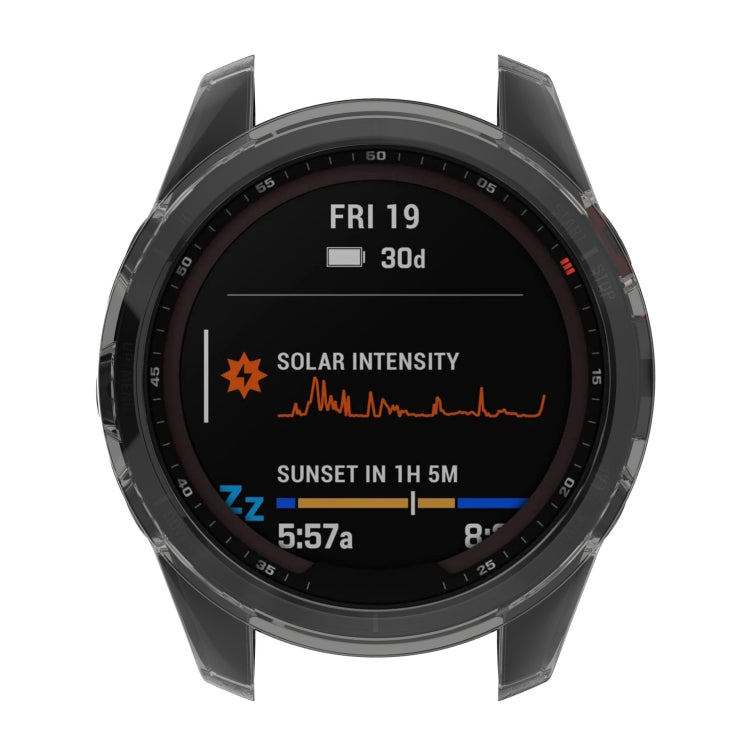 For Garmin Fenix 7 Pro Half-Package TPU Watch Protective Case(Transparent) - Watch Cases by buy2fix | Online Shopping UK | buy2fix