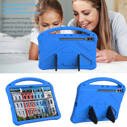 For Samsung Galaxy Tab S9 Ultra EVA Shockproof Tablet Case with Holder(Blue) - Galaxy Tab S9 Ultra Cases by buy2fix | Online Shopping UK | buy2fix