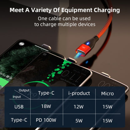 ENKAY 6-in-1 PD100W USB-A / Type-C to Type-C / 8 Pin / Micro USB Magnetic Fast Charging Cable, Cable Length:2m(Purple) - Charging Cable & Head by ENKAY | Online Shopping UK | buy2fix