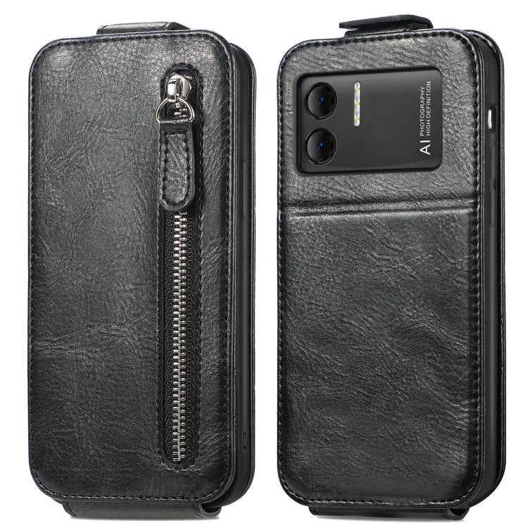 For DOOGEE X98 Pro / X98 Zipper Wallet Vertical Flip Leather Phone Case(Black) - Doogee Cases by buy2fix | Online Shopping UK | buy2fix