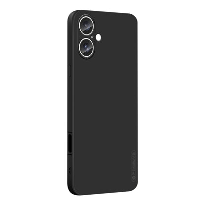 For iPhone 16 PINWUYO Sense Series Liquid Silicone TPU Phone Case(Black) - iPhone 16 Cases by PINWUYO | Online Shopping UK | buy2fix