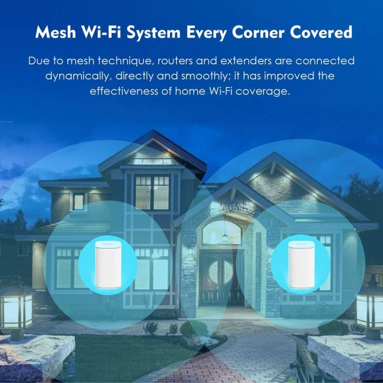 WAVLINK WN551K2 2pcs AC3000 WiFi Wireless Repeater Built-in Antenna Tri-Band Mesh Wireless Router, Plug:AU Plug - Wireless Routers by WAVLINK | Online Shopping UK | buy2fix