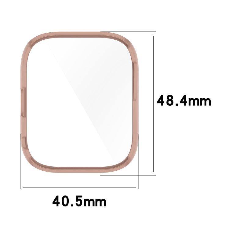 For Amazfit Bip 5 Tempered Film Integrated PC Watch Protective Case(Pink) - Watch Cases by buy2fix | Online Shopping UK | buy2fix