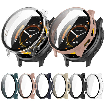 For Garmin Venu 3 PC + Tempered Film Integrated Watch Protective Case(Black) - Watch Cases by buy2fix | Online Shopping UK | buy2fix