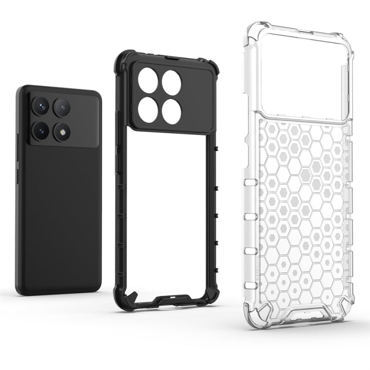 For Redmi K70 Pro Shockproof Honeycomb Phone Case(Black) - K70 Pro Cases by buy2fix | Online Shopping UK | buy2fix