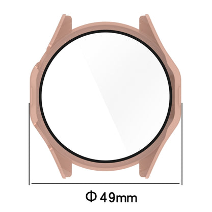 For Huawei Watch GT 4 46mm PC + Tempered Film Integrated Watch Protective Case(Ivory White) - Watch Cases by buy2fix | Online Shopping UK | buy2fix