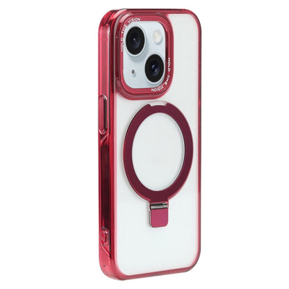 For iPhone 15 Plus Starlink Stand Clear Magsafe Phone Case(Red) - iPhone 15 Plus Cases by buy2fix | Online Shopping UK | buy2fix