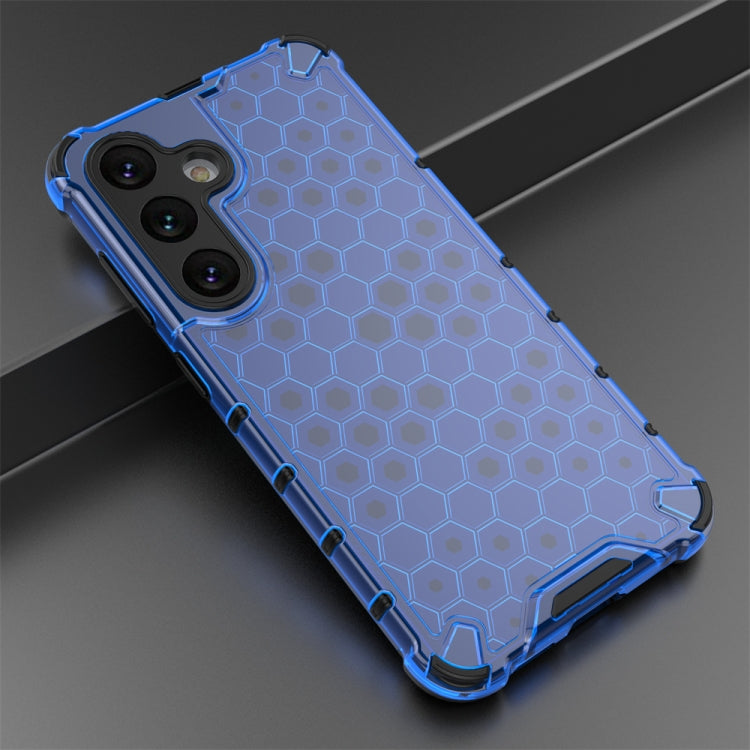 For Samsung Galaxy S24 5G Shockproof Honeycomb Phone Case(Blue) - Galaxy S24 5G Cases by buy2fix | Online Shopping UK | buy2fix
