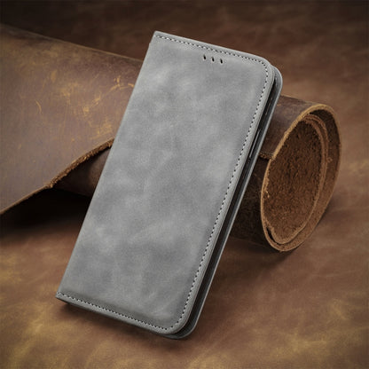 For Xiaomi  14 Ultra Retro Skin Feel Magnetic Flip Leather Phone Case(Grey) - 14 Ultra Cases by buy2fix | Online Shopping UK | buy2fix