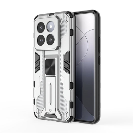 For Xiaomi 14 Pro Supersonic Armor PC Hybrid TPU Phone Case(Silver) - 14 Pro Cases by buy2fix | Online Shopping UK | buy2fix
