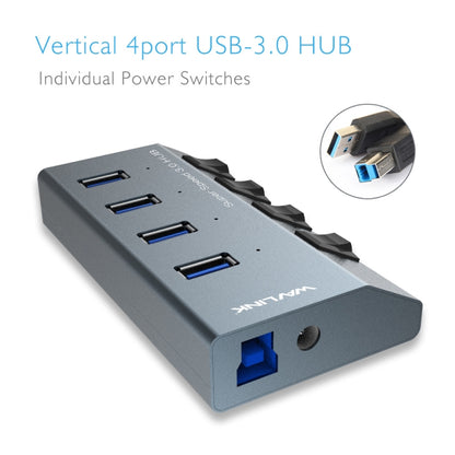 WAVLINK WL-UH3049 USB 3.0 4-Ports Desktop Fast Charger Station with Independent Switch(EU Plug) - USB 3.0 HUB by WAVLINK | Online Shopping UK | buy2fix