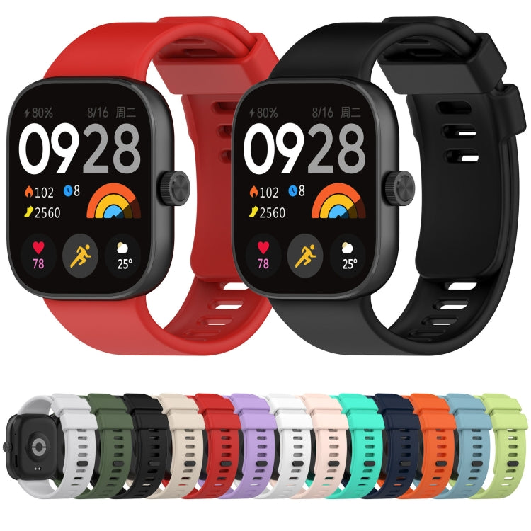 For Redmi Watch 4 Solid Color Silicone Sports Watch Band(Orange) - Watch Bands by buy2fix | Online Shopping UK | buy2fix