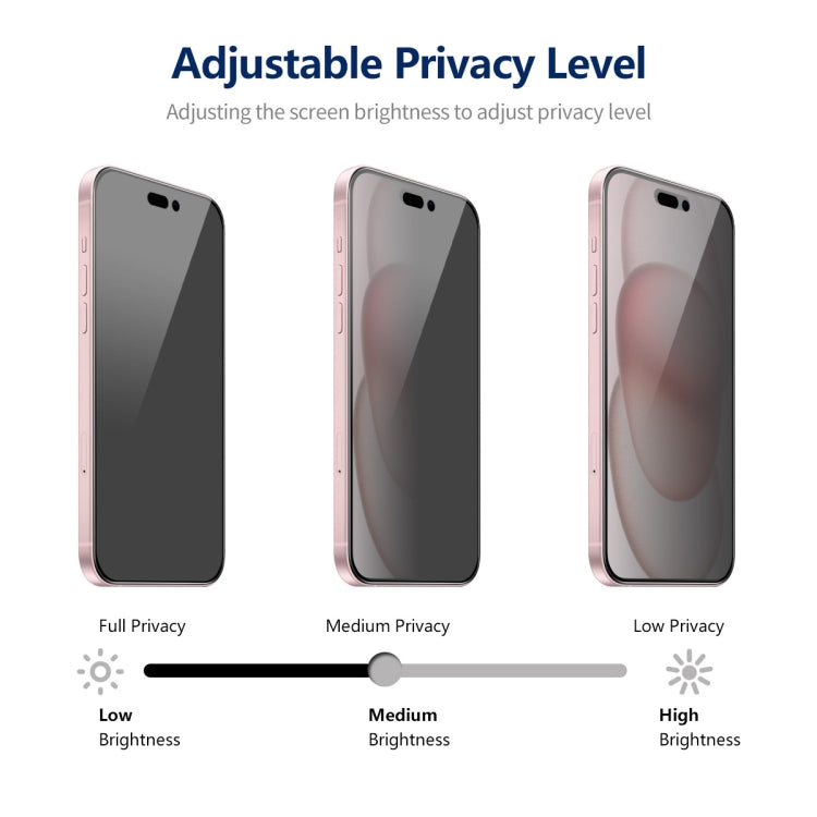 For iPhone 15 Plus 2pcs ENKAY Hat-Prince 360 Degree Anti-peeping Privacy Full Screen Tempered Glass Film - iPhone 15 Plus Tempered Glass by ENKAY | Online Shopping UK | buy2fix