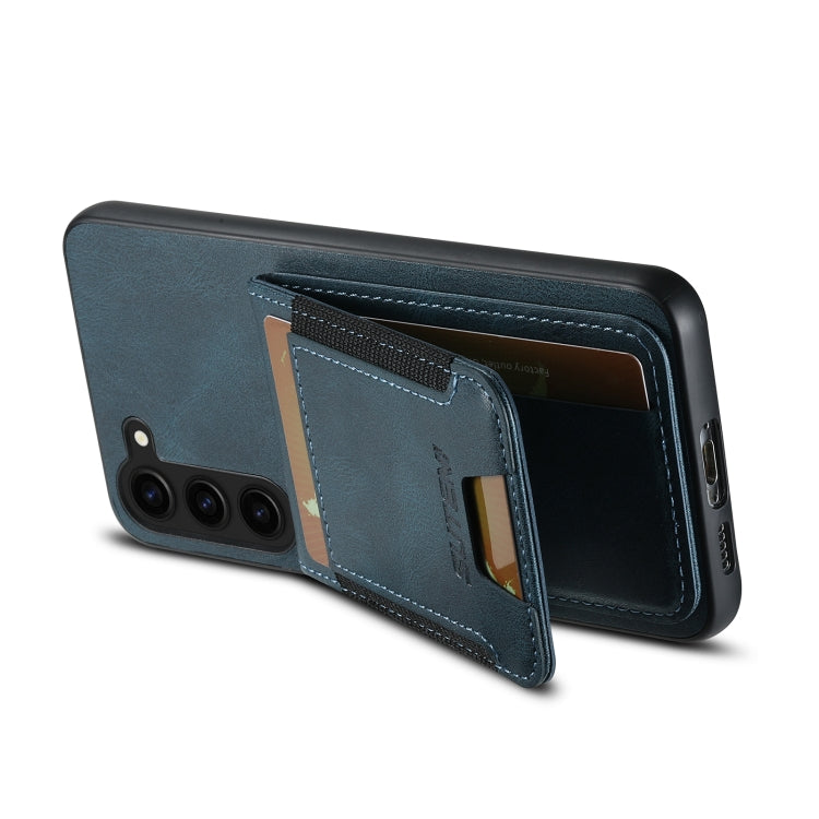 For Samsung Galaxy S23+ 5G Suteni H03 Oil Wax Leather Wallet Stand Back Phone Case(Blue) - Galaxy S23+ 5G Cases by Suteni | Online Shopping UK | buy2fix