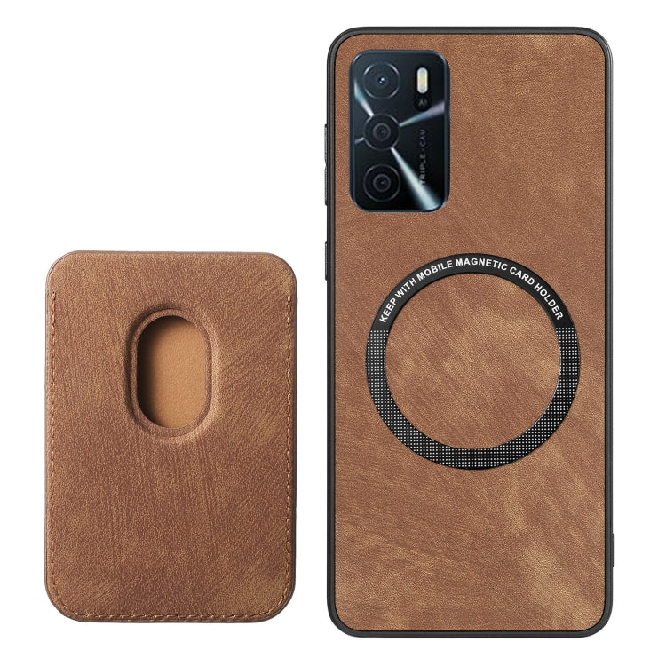 For OPPO A52 / A72/ A92 Retro Leather Card Bag Magnetic Phone Case(Brown) - OPPO Cases by buy2fix | Online Shopping UK | buy2fix