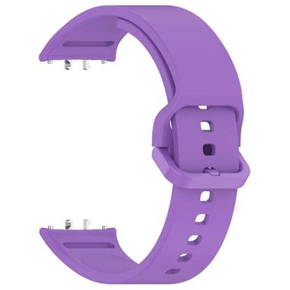 For Samsung Galaxy Fit 3 SM-R390 Solid Color Buckle Silicone Watch Band(Purple) - Watch Bands by buy2fix | Online Shopping UK | buy2fix