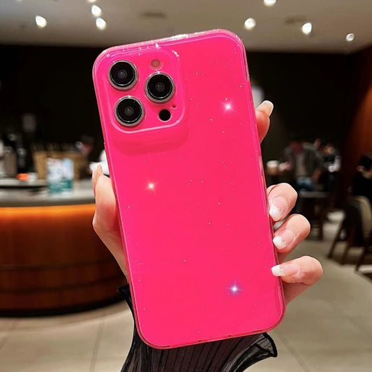 For iPhone 16 Pro Max Jelly Glitter Solid Color TPU Phone Case(Rose Red) - iPhone 16 Pro Max Cases by buy2fix | Online Shopping UK | buy2fix