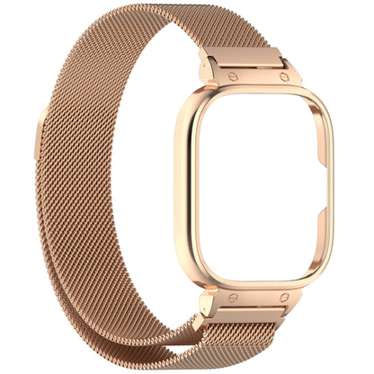 For CMF Watch Pro D395 Metal Frame + Milanese Integrated Magnetic Watch Band(Rose Gold) - Watch Bands by buy2fix | Online Shopping UK | buy2fix