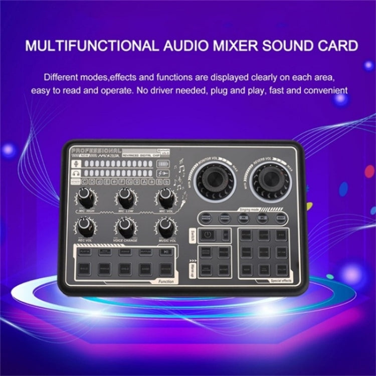 SK600 Multifunctional Live Sound Card Professional Audio Mixer - Live Sound Effects Processors by buy2fix | Online Shopping UK | buy2fix