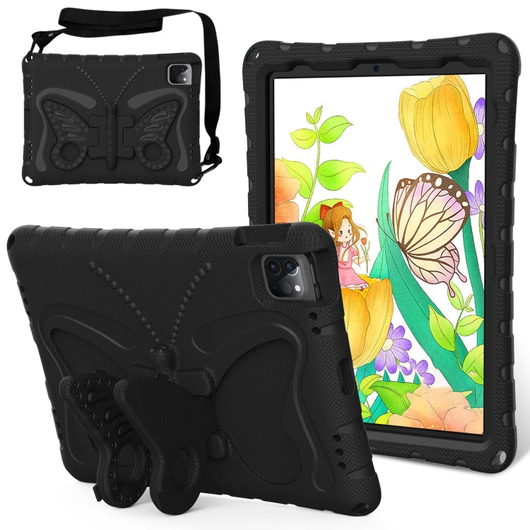 For iPad Air 11 2024 Butterfly Bracket EVA Shockproof Tablet Case(Black) - iPad Air 11 2024 Cases by buy2fix | Online Shopping UK | buy2fix