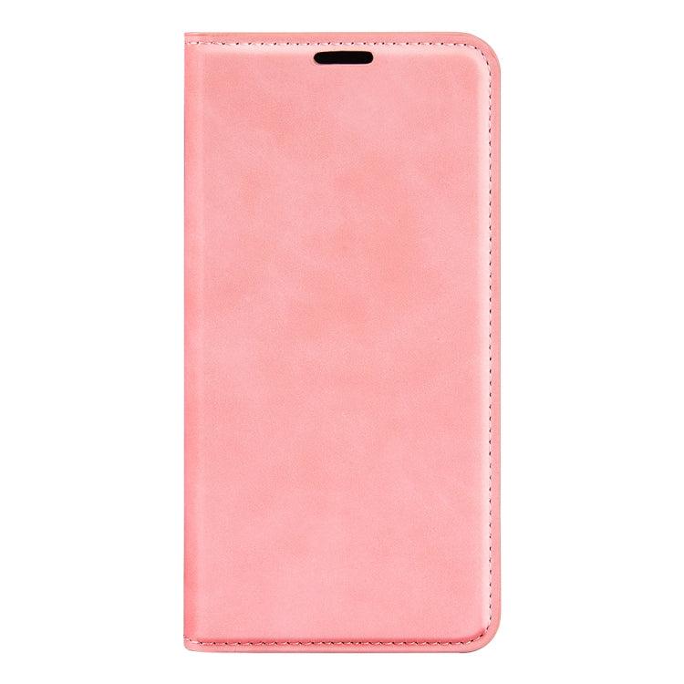 For OnePlus 12 Retro-skin Magnetic Suction Leather Phone Case(Pink) - OnePlus Cases by buy2fix | Online Shopping UK | buy2fix