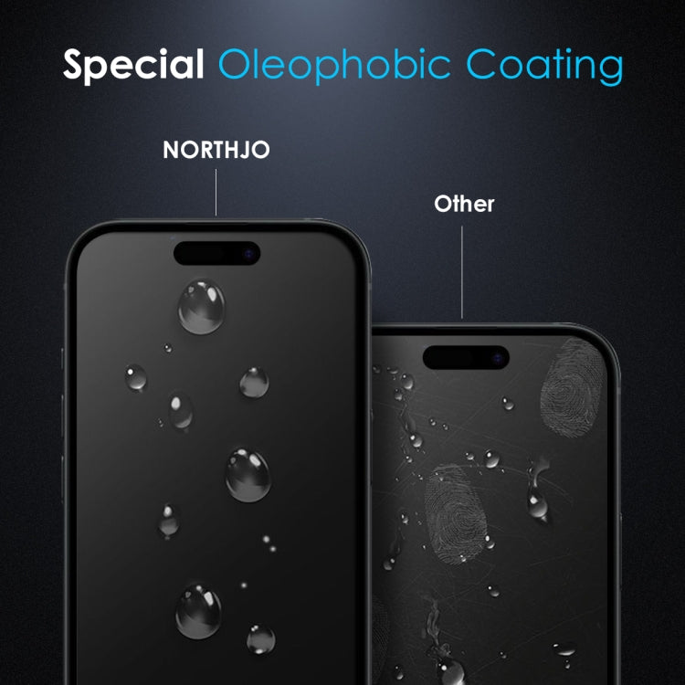 For iPhone 16 Pro Max NORTHJO A++ 28 Degree Privacy Full Glue Silk Printing Tempered Glass Film - iPhone 16 Pro Max Tempered Glass by NORTHJO | Online Shopping UK | buy2fix