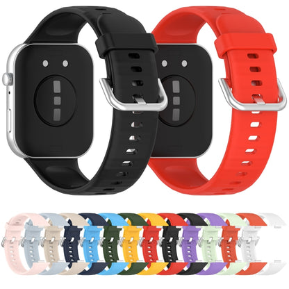 For Huawei Watch Fit3 Silver Buckle Silicone Sports Watch Band(Red) - Watch Bands by buy2fix | Online Shopping UK | buy2fix